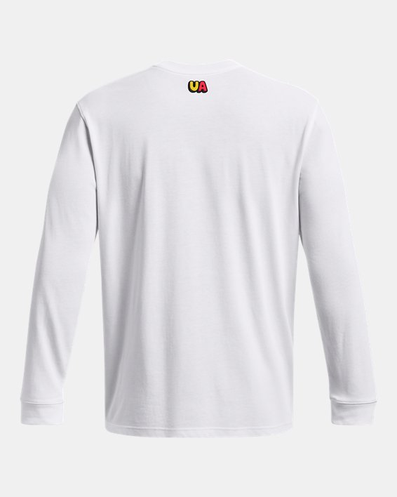 Men's UA Workout Heavyweight Long Sleeve in White image number 5